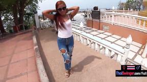 ”Asian Amateur Girlfriend Sucks & Fucks On Camera After Sight Seeing”