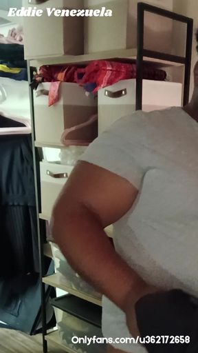 Thick Black Daddy Does the Laundry in Undies!