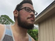 Risky Fuck Behind the Shed in the Backyard!