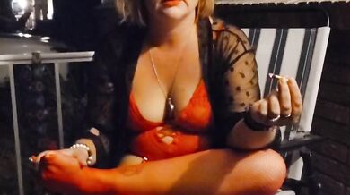 Sore body smokes while feet rub and vibes scream