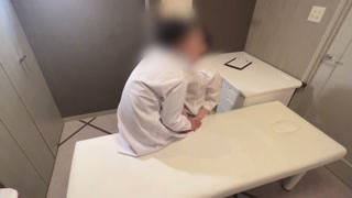 [cuckold]“Husband, I’m sorry…!”Nurse's wife is trained to dirty talk by doctor in hospital