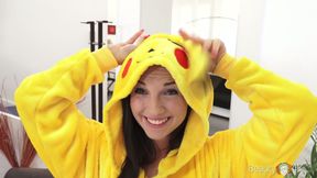 Kristy Black takes off Pikachu pajama and gets outrageously fucked