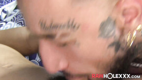 Big dicked stud Tyga deepthroats & barebacks slutty bottom Dali