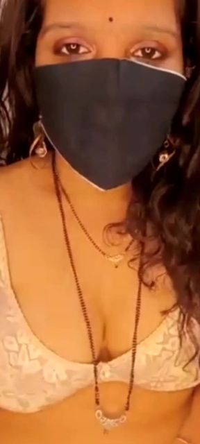 Powerful moment from &quot;Desi Indian aunty self satisfaction on webcam&quot;