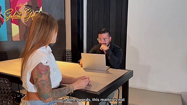 MILF seduce her teacher after lost a subject and scream a lot when feels his dick inside - Salome Gil, BIG ASS, BIG TITS