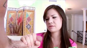 ”FAMILY STROKES Sexy brunette fucks stepdaddy meat before cum in mouth”