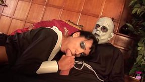 The sexy Addams family retro homemade video is full of their passionate group sex