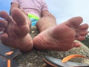 I am a grower not a shower! - let’s see if I can catch me a foot slave - Manlyfoot roadtrip