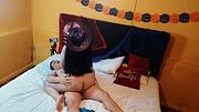 Sexy witch stepmom fucking on Halloween