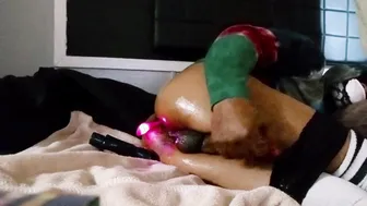Lazy Day Solo Stroke with a Messy Cumshot