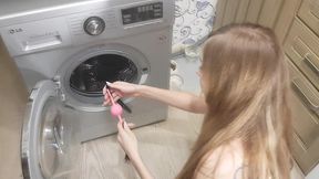 maid stuck in the washer and fucked hard - pussykagelove