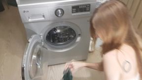 maid stuck in the washer and fucked hard - pussykagelove