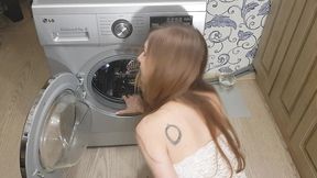 maid stuck in the washer and fucked hard - pussykagelove