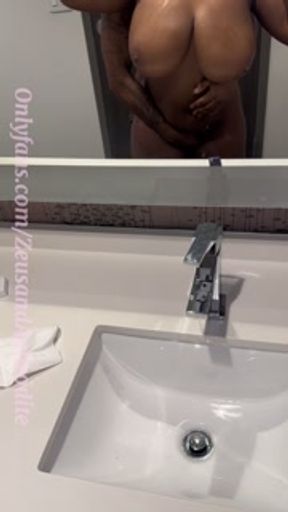 Goddess Aphrodite Teases Zeus with Sexy Shower Play Until she Gets Fucked on the Counter🚿-ZeusPOV