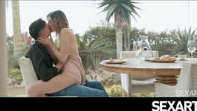 Sweet dinner date leads to mindblowing sex for horny lovers