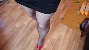 Walking in Red Heels