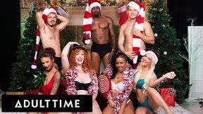 Adult Fun - Wild Christmas Party! With Lauren Phillips, Kira Noir, Kenna James, and April Olsen
