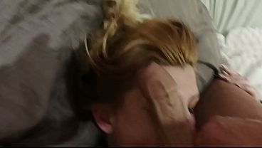 Amateur MILF gives deepthroat blowjobs and swallows his load