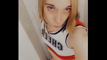 Cute Cheerleader Strokes and Sucks