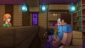 Minecraft Hentai Horny Craft - Part 21 - Witch Blowjob Under Table by Loveskysan69