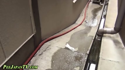 Alley way pissing asians