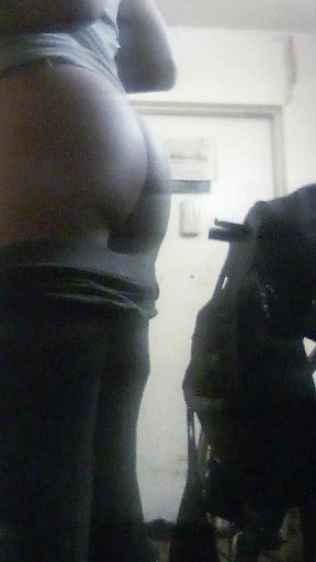 Sexy Heart Shaped Ass Bubble Butt Booty Ebony TS Solo Ass Spreading