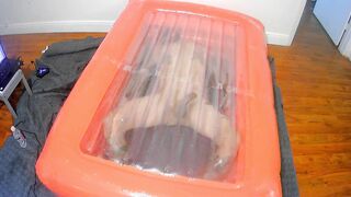 Pent up In A Inflatable Restrain bondage Couch