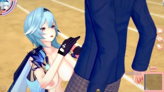 [Hentai Game Koikatsu! ]Have sex with Big tits Genshin Impact Eula.3DCG Erotic Anime Video.