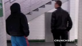 Sneaker sex domination in the public subway in paris