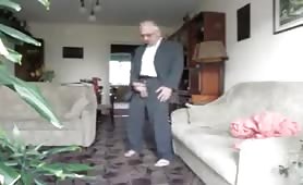 Big Cock Grandpa in Suit cums for us