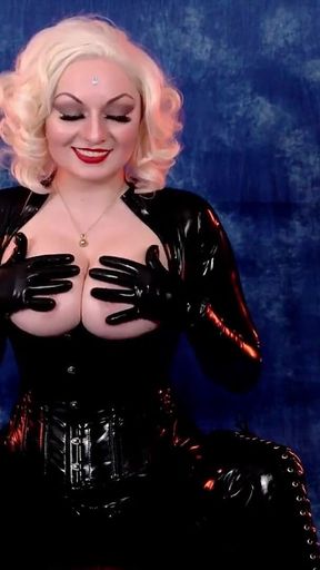 Latex Rubber Catsuit Tease by Fetish Model