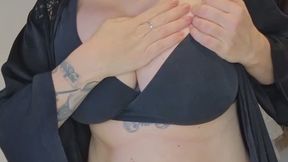 Stepmommy does a workout in nylon pantyhose, seduces and fucks you