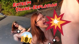 EXTREM Sperma Explosion! Auto Outdoor HARDCORE Fick