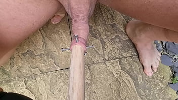 Screwing PoleCBT&#039_s foreskin Part2