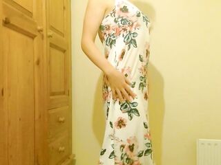 Trying on my Summer Flowers Suit