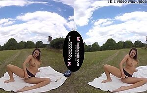 Solo fuck doll, vanessa decker is masturbating, in vr