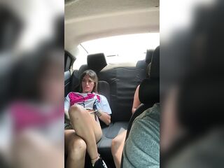 I screw my ally in my boyfriend's car.