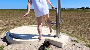 Elsarixterxxx. My Bold, Pantyless Walk to the Beach and Back - Every Step Making Me Feel Exposed