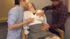 Busty, Curvy Japanese Housewife NTR&#039;d in Office, Mixed Feasting