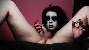 Black Metal Goth Deepthroats so Good That She Gets Two Throatpies