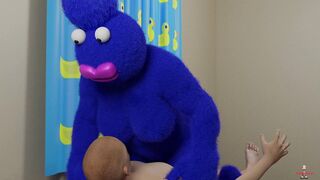 Nookie Monster Riding a Blowup Doll and Squirts 3D