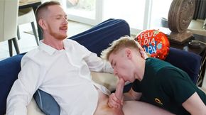 Stepson Gives Stepdaddy Happy Ending Massage As A Step-Father's Day Gift