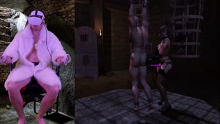 Playing sex games in VR! Virtual reality femdom.