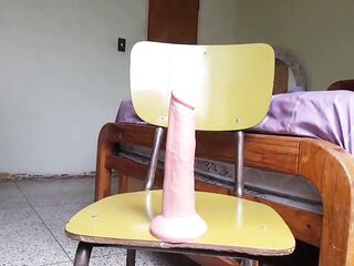 I screw myself with the giant sextoy that my step father insert my stepmother's constricted butt an hour previous to.
