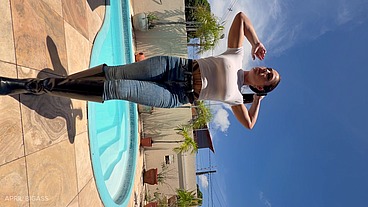 Soaked Poolside Temptation with April Big Ass — Full Premium Solo