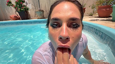 Soaked Poolside Temptation with April Big Ass — Full Premium Solo