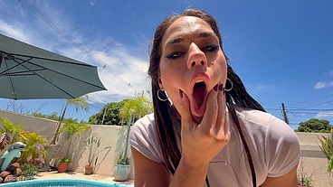 Soaked Poolside Temptation with April Big Ass — Full Premium Solo