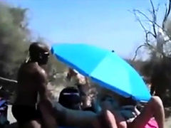 White Slut Fucked by Black Dude in front of Strangers.