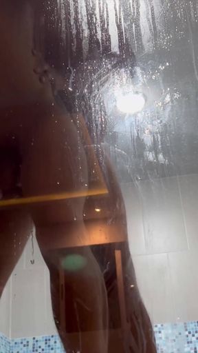 Memorable moment from "ENJOYING THE JACUZZY WITH MY NEW DOG"