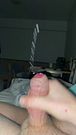 Super Fast Stroking Wet Cock in Dark + Flash → Massive Fountain Cum